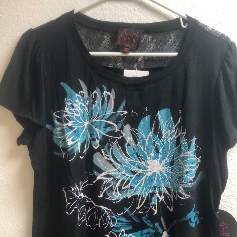 French Blue / Black and Teal Short Sleeve